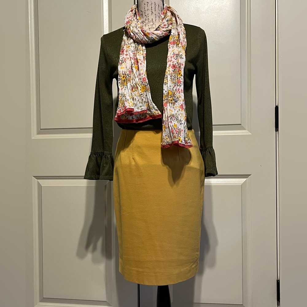 J Crew Green Shimmery Blouse Size Small